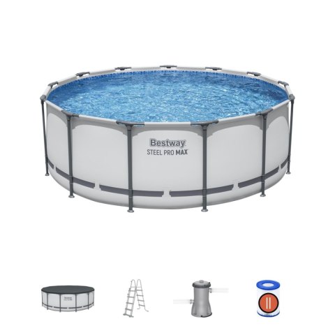 Basen Stelażowy Steel Pro MAX 396x122 13FT BESTWAY 5w1 + Akcesoria