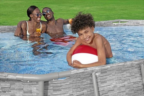 Basen stelażowy Power Steel Swim Vista z oknem 427x250x100 14x8FT BESTWAY 7w1