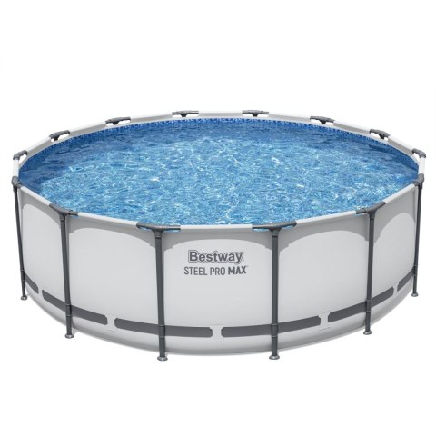 Basen stelażowy Steel Pro MAX 427x122 Szary 14FT BESTWAY 5w1 + Akcesoria