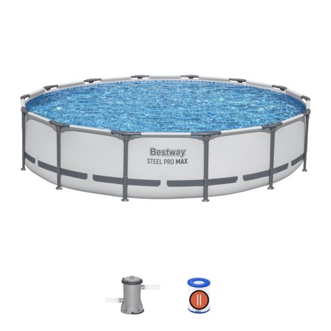 Basen stelażowy Steel Pro MAX 427x84 14FT BESTWAY 3w1 + Pompa + Filtr II