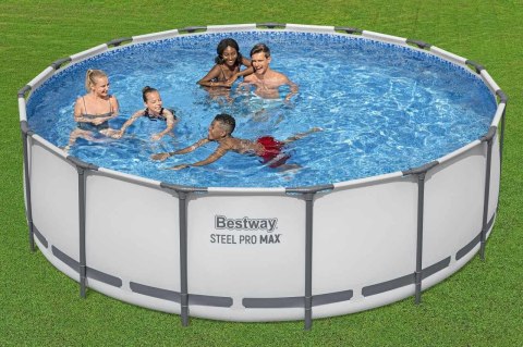 Basen stelażowy Steel Pro MAX 457x122 15FT BESTWAY 5w1 + Akcesoria