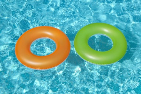 Dmuchane Koło do pływania dla dzieci 10+ Neon Zielony BESTWAY 91cm