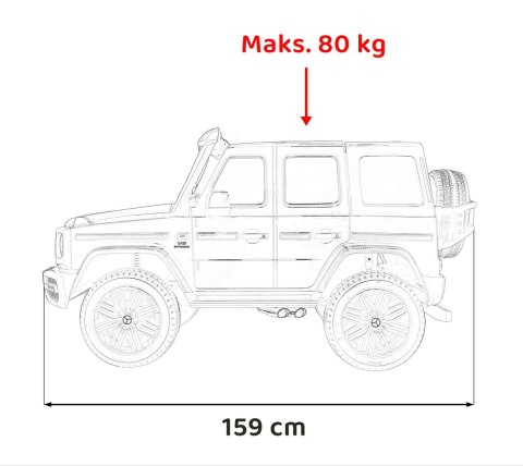 Pojazd Mercedes Benz G63 AMG XXL STRONG Biały