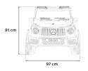 Pojazd Mercedes Benz G63 AMG XXL STRONG MP4 Biały