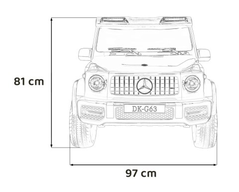 Pojazd Mercedes Benz G63 AMG XXL STRONG MP4 Czerwony