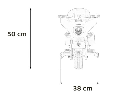 Pojazd Chopper INDIAN Biały motocykl dla dziecka