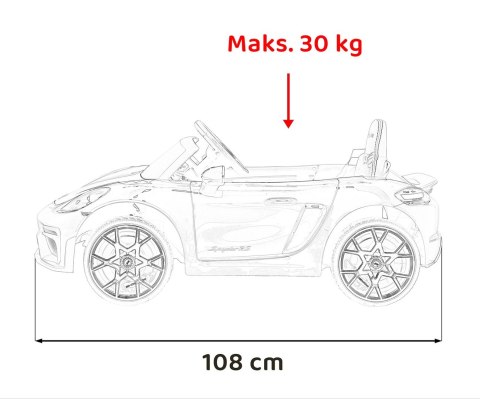 Pojazd Porsche Spyder RS 718 Czerwony