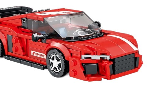 Zestaw Klocków Auto Sportowe Czerwone 373el.