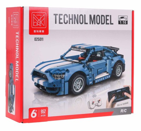 Klocki Techniczne Autko Sportowe Niebieskie 952el.