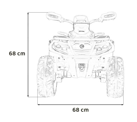 Quad Can Am Outlander ATV z Pilotem Żółty