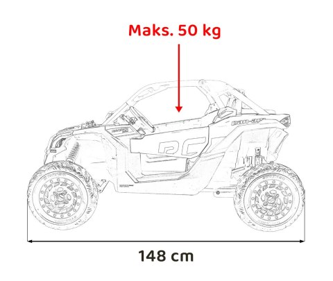 Pojazd Buggy Maverick Turbo RR STRONG Pomarańczowy