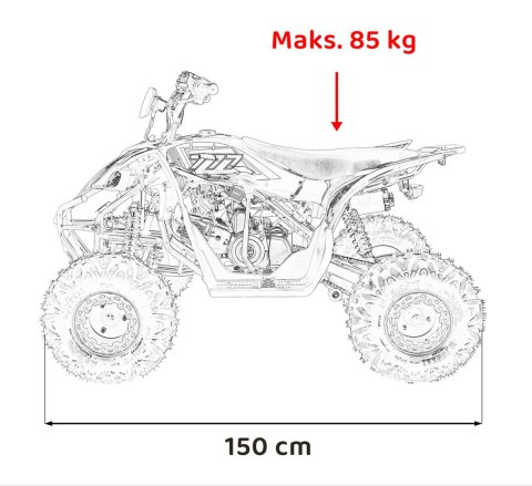 Pojazd Quad Spalinowy DESERT STORM LIFT Niebieski