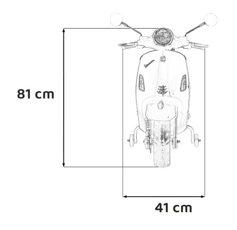 Pojazd Skuter Vespa ROMA Biały motorek dla dziecka