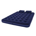 Dmuchany Materac do spania Queen 2-osobowy flokowany BESTWAY 203x152x22cm + Pompka + 2 Poduszki
