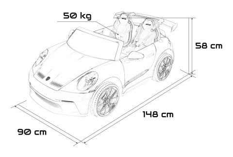 Pojazd Porsche 911 GT3 Czarny MP4