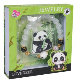 Zestaw Biżuterii Panda Biała Bransoletka