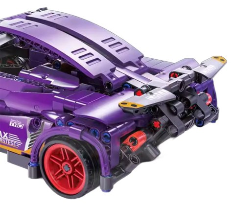 Zestaw Klocków Auto Sportowe Fioletowe 470el.