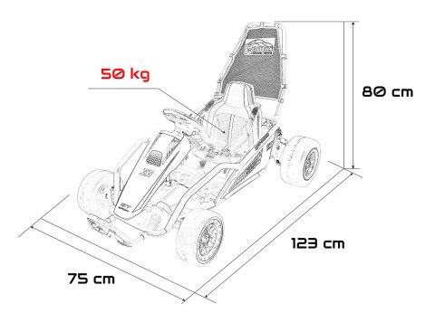 Pojazd Gokart TORNADO z Funkcją Driftu Czerwony