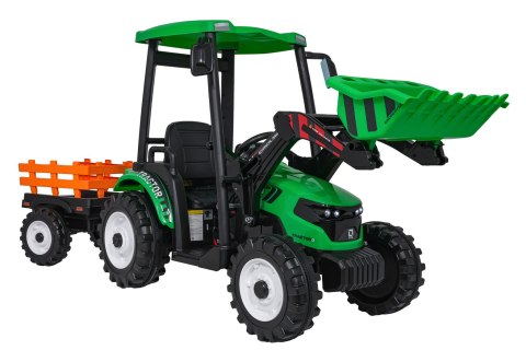 Pojazd MEGA Traktor D68 Z Przyczepką Zielony
