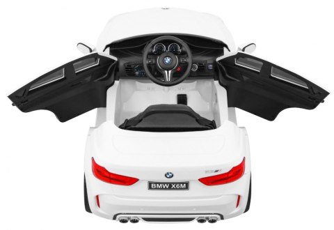 BMW X6M Elektryczne Autko dla dzieci, Biały SUV + Pilot