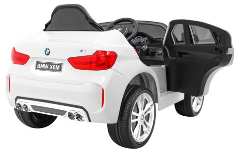 BMW X6M Elektryczne Autko dla dzieci, Biały SUV + Pilot