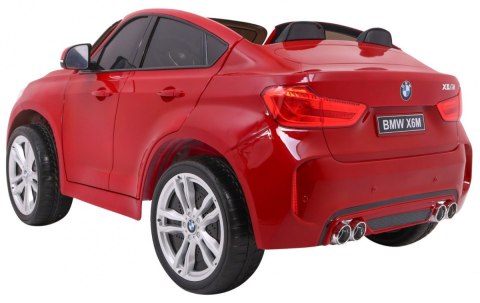 SUV BMW X6M XXL dla 2 dzieci Lakier Czerwony + Pilot + Ekoskóra