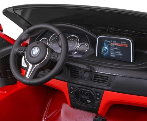 SUV BMW X6M XXL dla 2 dzieci Lakier Czerwony + Pilot + Ekoskóra