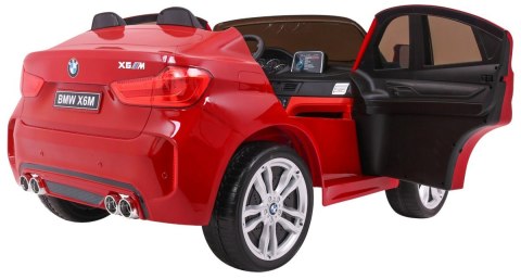 SUV BMW X6M XXL dla 2 dzieci Lakier Czerwony + Pilot + Ekoskóra