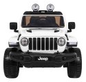 Jeep Wrangler Rubicon na akumulator dla dzieci Biały + Pilot
