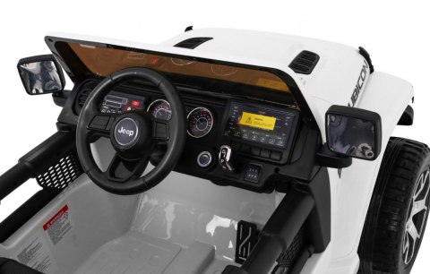 Jeep Wrangler Rubicon na akumulator dla dzieci Biały + Pilot