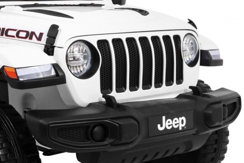 Jeep Wrangler Rubicon na akumulator dla dzieci Biały + Pilot