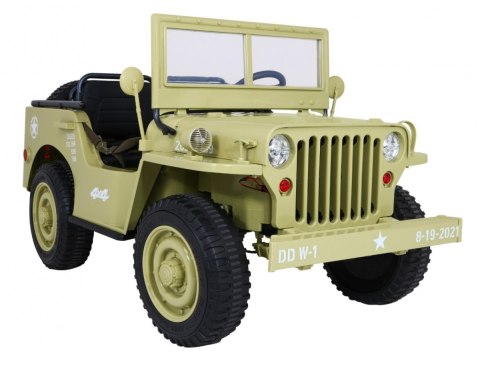 Autko Wojskowe Retro Strong dla 3 dzieci Matcha