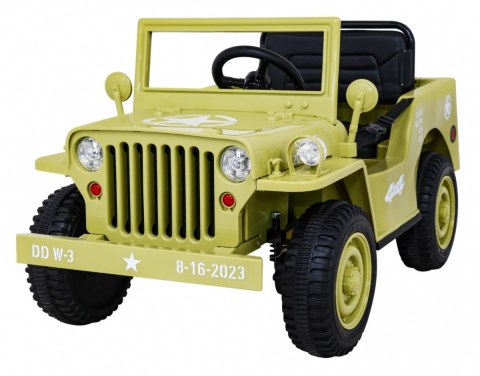 Autko Wojskowe Retro dla dzieci Beżowy + Napęd 4x4
