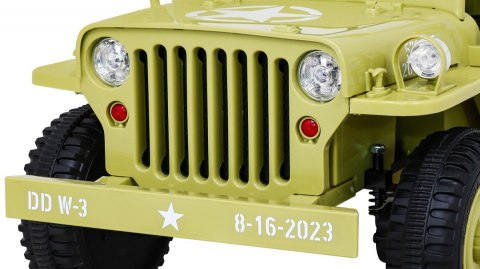 Autko Wojskowe Retro dla dzieci Beżowy + Napęd 4x4