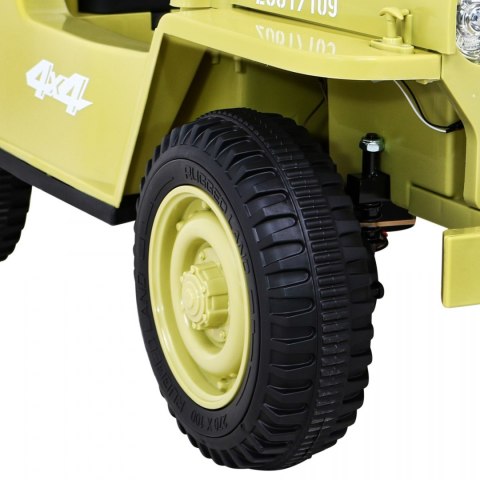 Autko Wojskowe Retro dla dzieci Beżowy + Napęd 4x4