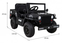 Autko Wojskowe Retro dla dzieci Czarny + Napęd 4x4