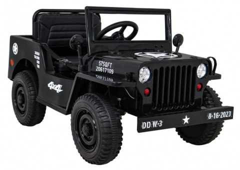Autko Wojskowe Retro dla dzieci Czarny + Napęd 4x4