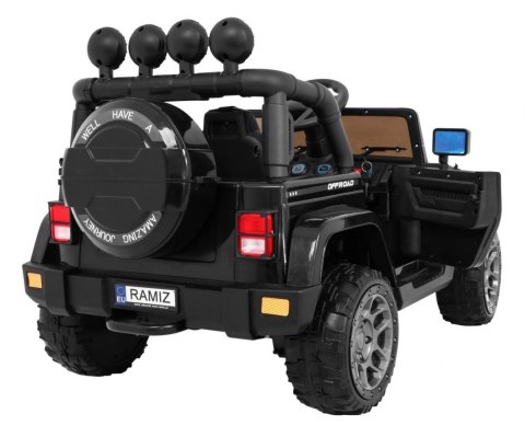 Auto Terenowe Full Time 4WD dla dzieci Czarny + Napęd 4x4 + Pilot