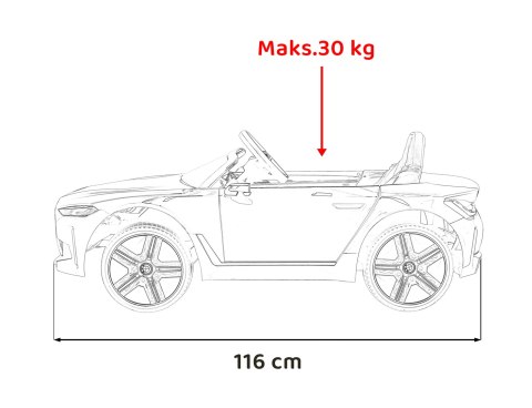 Autko BMW i4 na akumulator dla dzieci Złoty