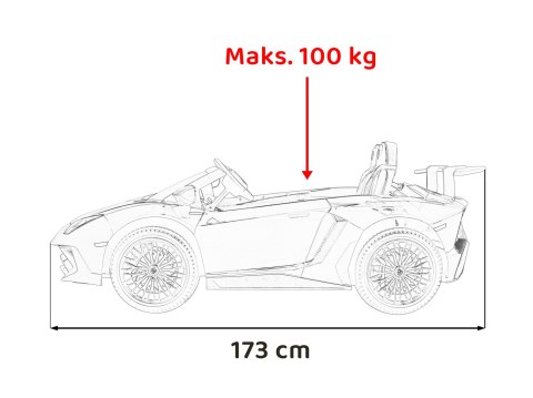Auto Lamborghini Aventador SV na akumulator dla 2 dzieci Biały