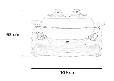 Auto Lamborghini Aventador SV na akumulator dla 2 dzieci Biały