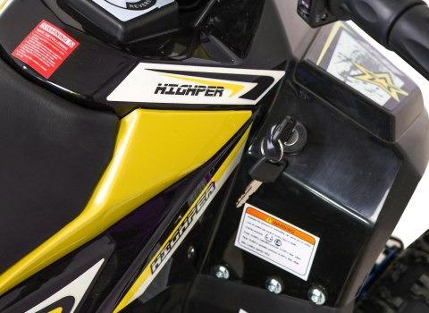 Quad E-STAR na akumulator Żółty 35km/h + Silnik 1000W + Koła pompowane + Regulacja siedzenia
