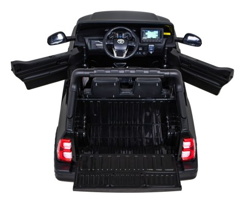 Toyota Hilux na akumulator dla dzieci Czarny Pickup + Napęd 4x4 + Pilot