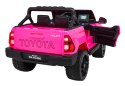 Toyota Hilux na akumulator dla dzieci, Różowy Pickup + Napęd 4x4 + Pilot