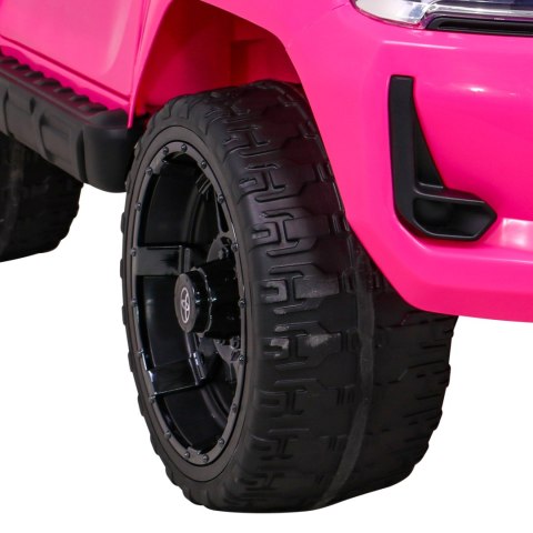 Toyota Hilux na akumulator dla dzieci, Różowy Pickup + Napęd 4x4 + Pilot