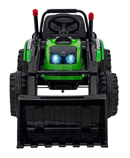 Koparka Traktor na akumulator dla dzieci Zielony + Ruchome Ramię Łyżka + Pilot + Wolny Start + Radio FM + LED