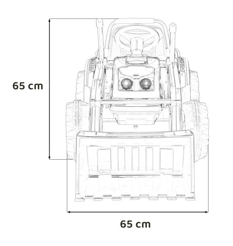 Koparka Traktor na akumulator dla dzieci Zielony + Ruchome Ramię Łyżka + Pilot + Wolny Start + Radio FM + LED