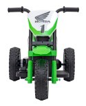 Motorek Cross Honda CRF 450R na akumulator dla dzieci Zielony + 3 Koła + Gumowy Bieżnik + Klakson