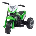 Motorek Cross Honda CRF 450R na akumulator dla dzieci Zielony + 3 Koła + Gumowy Bieżnik + Klakson